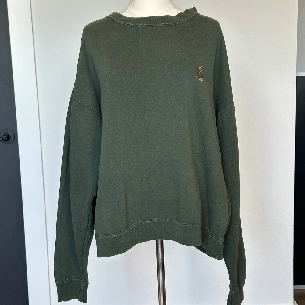 Vintage Chaps Ralph Lauren Sweatshirt Boxy Crest Embroidered Heritage Preppy L
